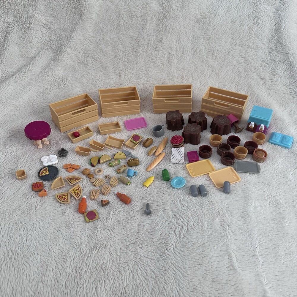 Little Lil’ Woodzeez Food Mini Accessories Lot Play Toy